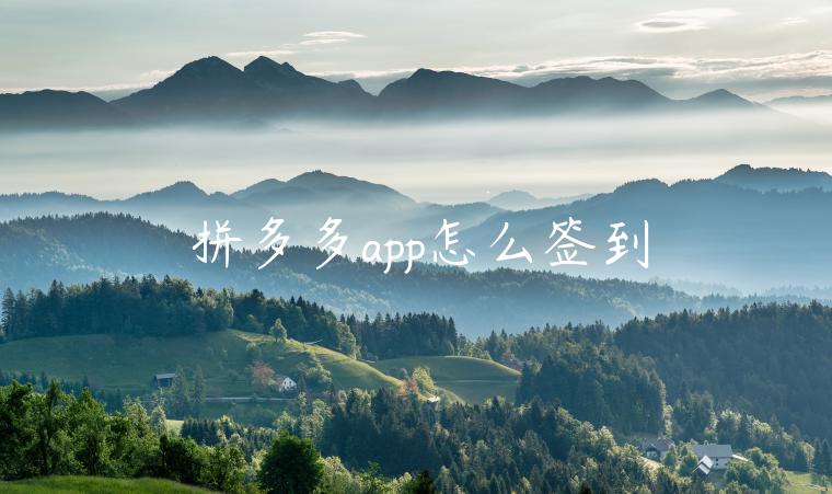 拼多多app怎么簽到